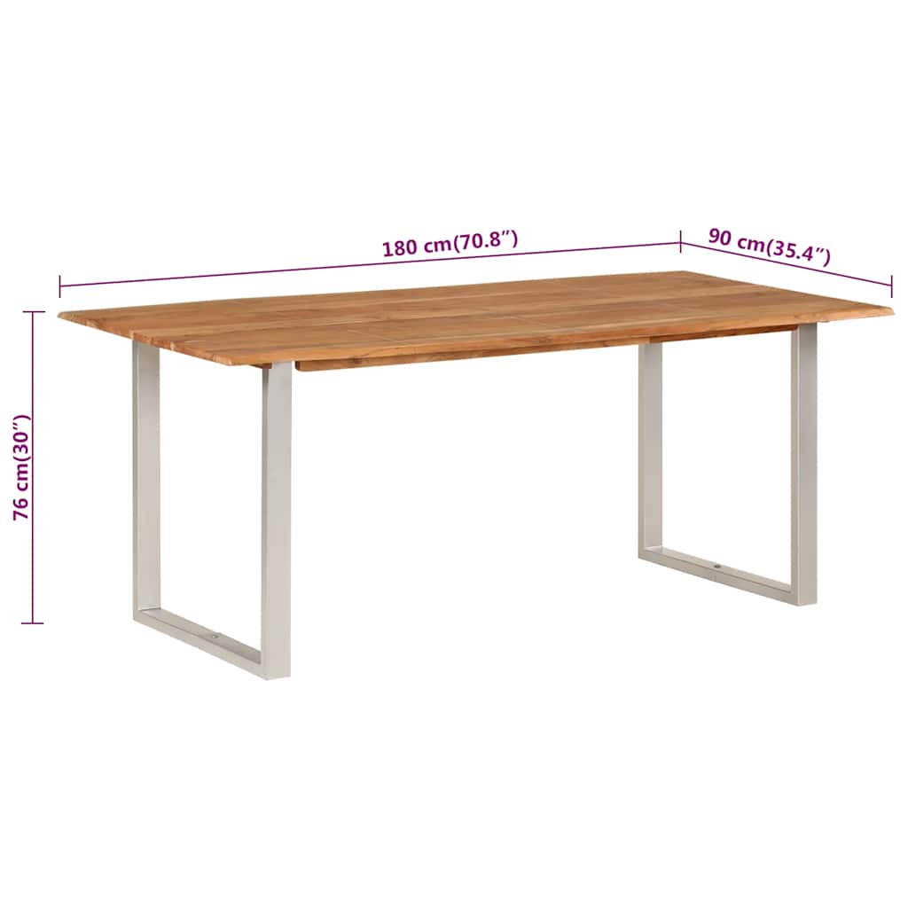 Esstisch 180×90×76 Cm Massivholz Akazie