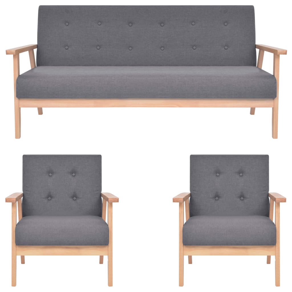 Sofa-Set 3-Tlg. Stoff