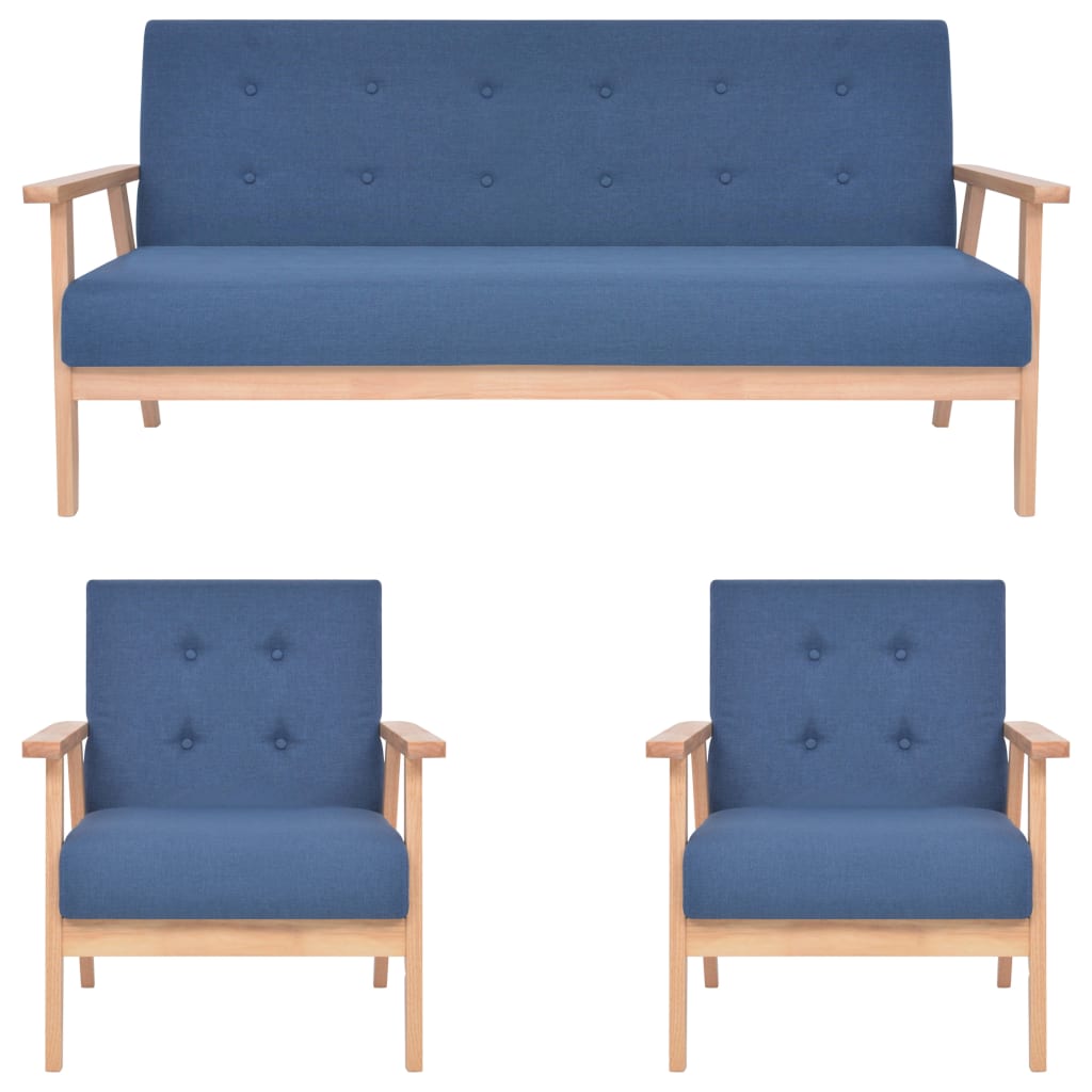 Sofa-Set 3-Tlg. Stoff