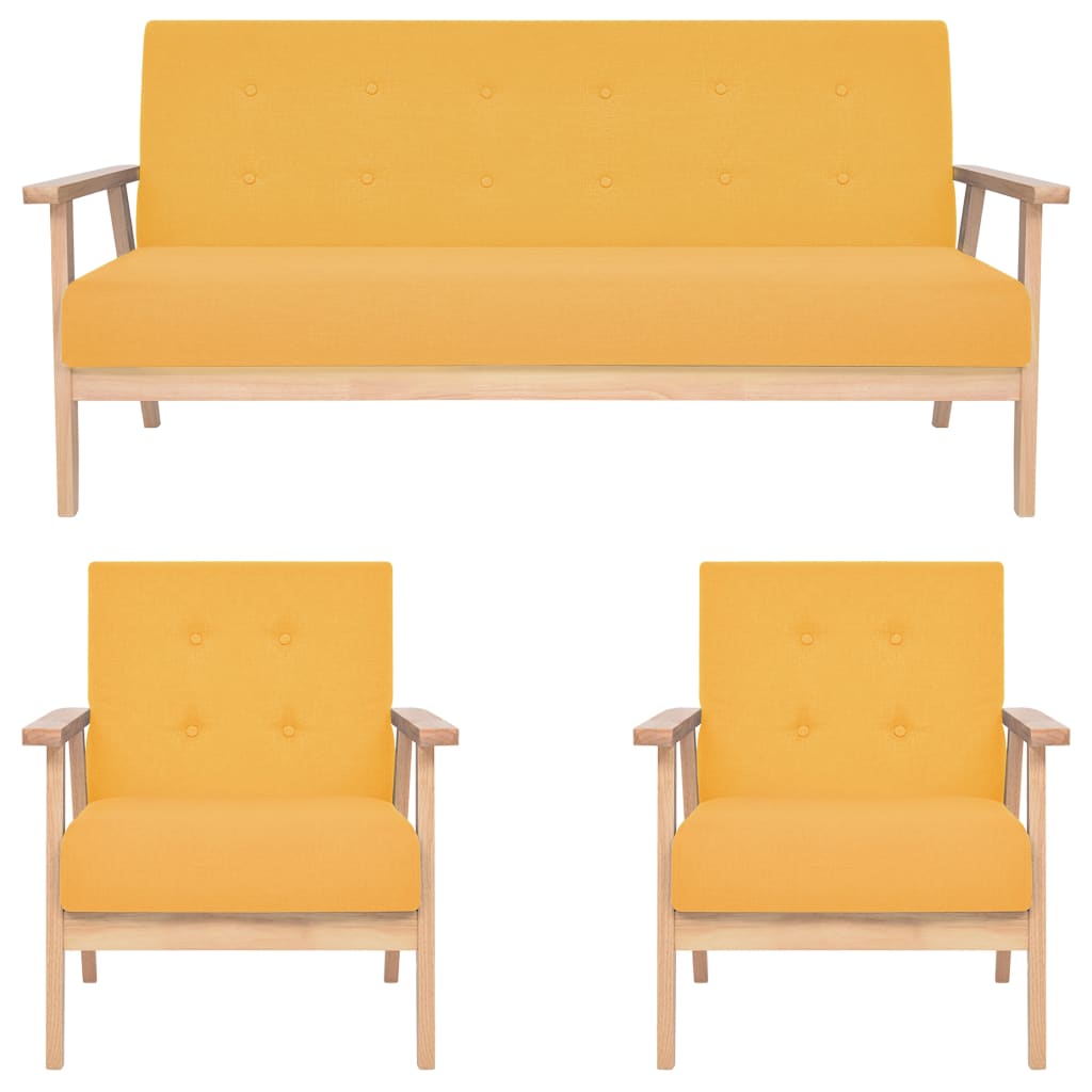 Sofa-Set 3-Tlg. Stoff