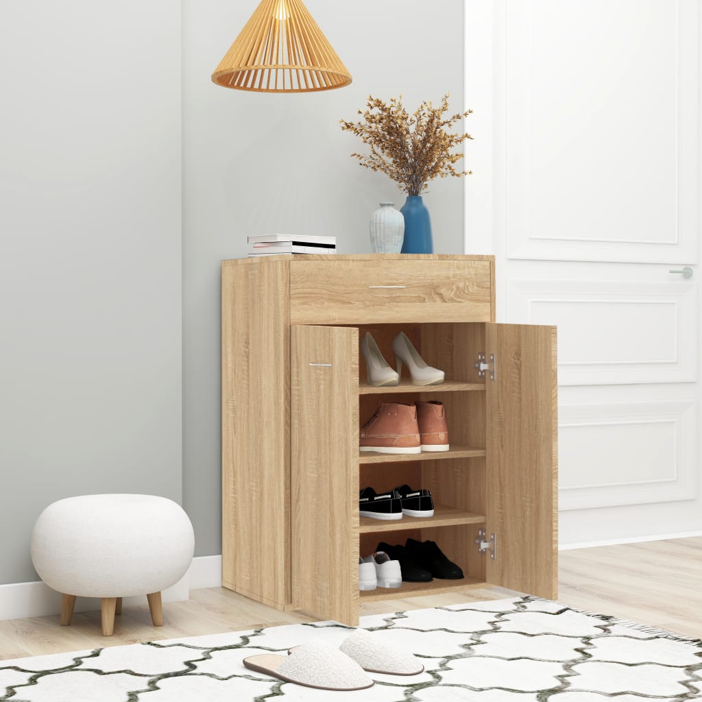 Schuhschrank Sonoma-Eiche 60X35X84 Cm Holzwerkstoff