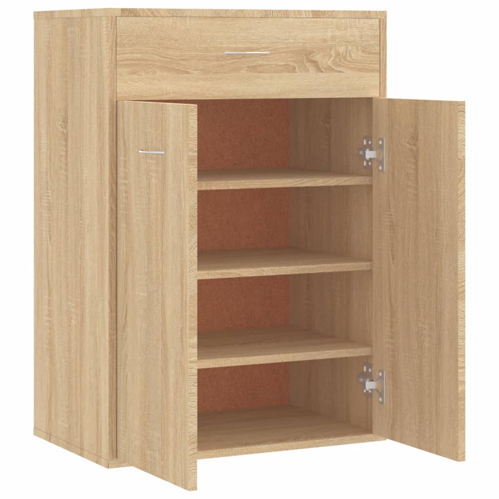 Schuhschrank Sonoma-Eiche 60X35X84 Cm Holzwerkstoff