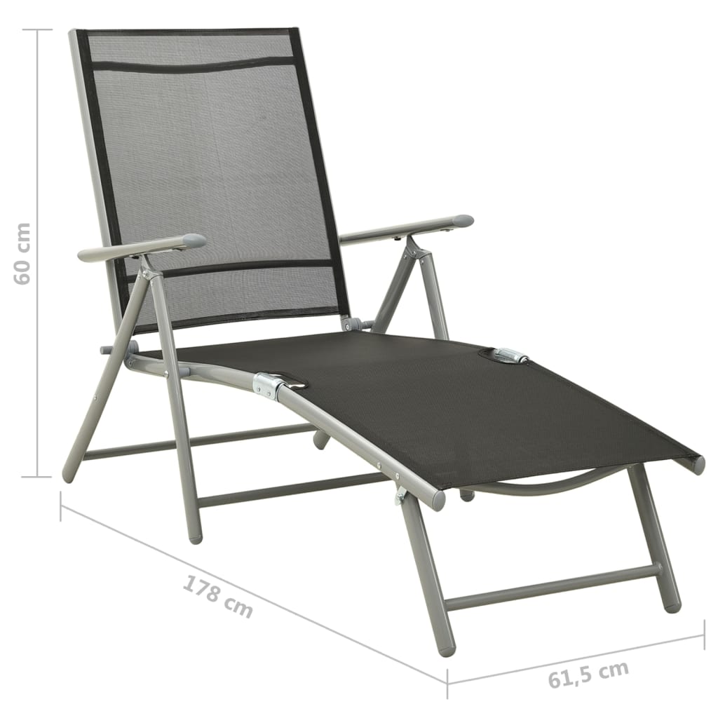 3-Tlg. Garten-Lounge-Set Textilene Und Aluminium N