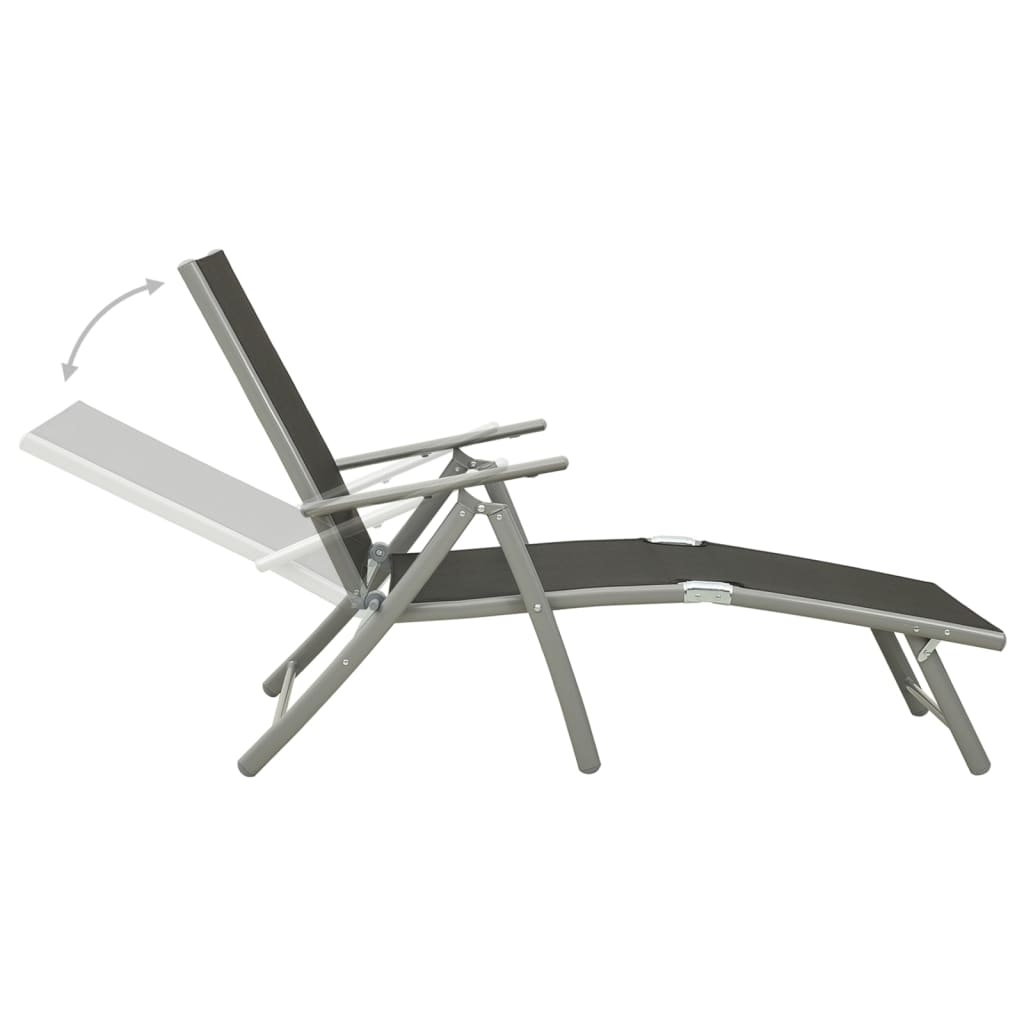 3-Tlg. Garten-Lounge-Set Textilene Und Aluminium N