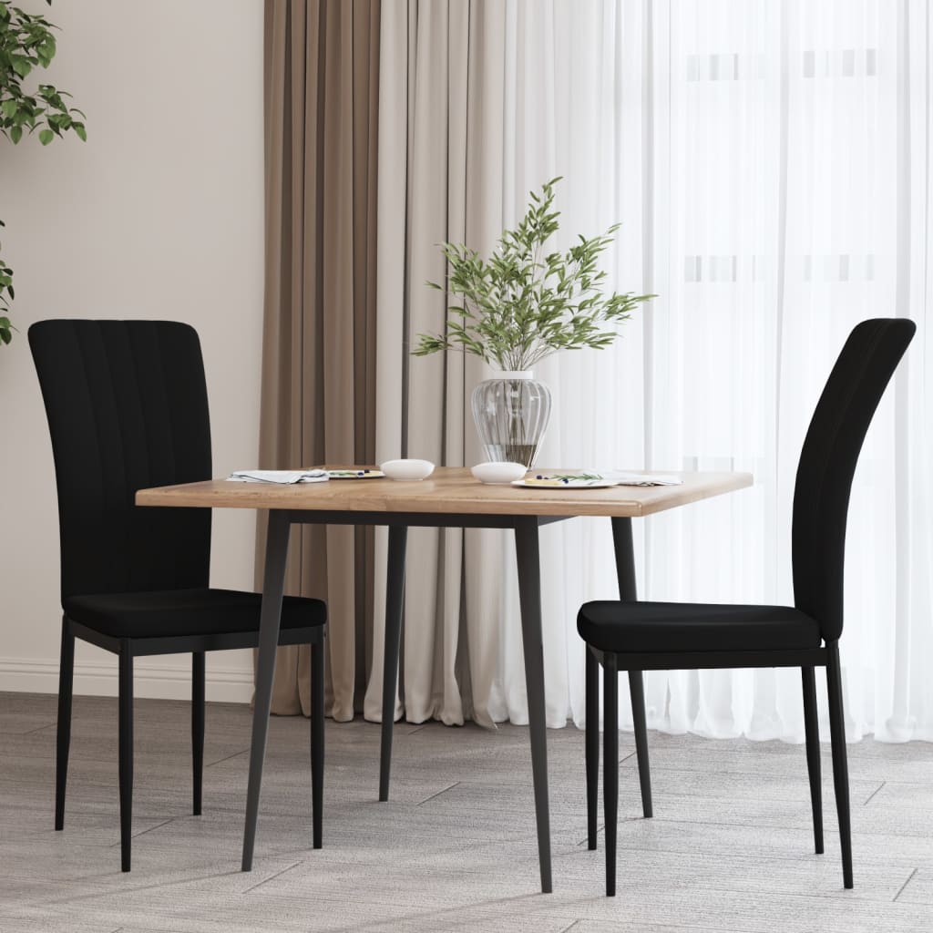 Esszimmerstühle 2 Stk. Senf Samt