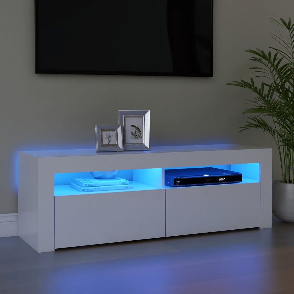 Tv-Schrank Mit Led Artisan-Eiche 120X35X40 Cm Holzwerkstoff