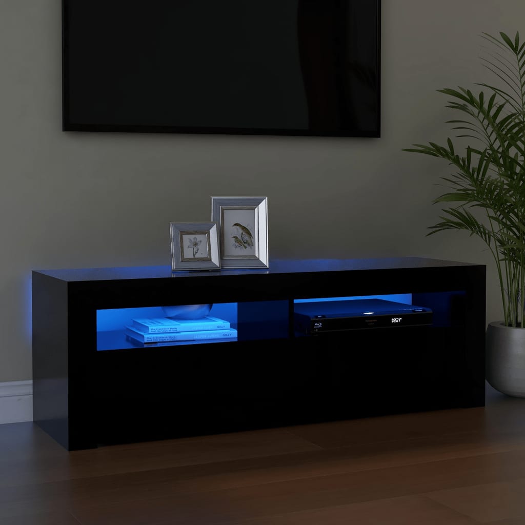 Tv-Schrank Mit Led Artisan-Eiche 120X35X40 Cm Holzwerkstoff