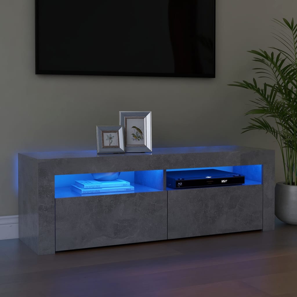 Tv-Schrank Mit Led Artisan-Eiche 120X35X40 Cm Holzwerkstoff