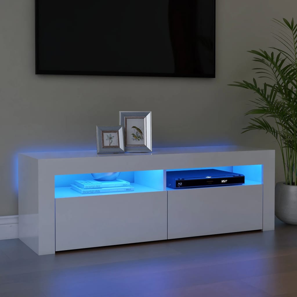 Tv-Schrank Mit Led Artisan-Eiche 120X35X40 Cm Holzwerkstoff