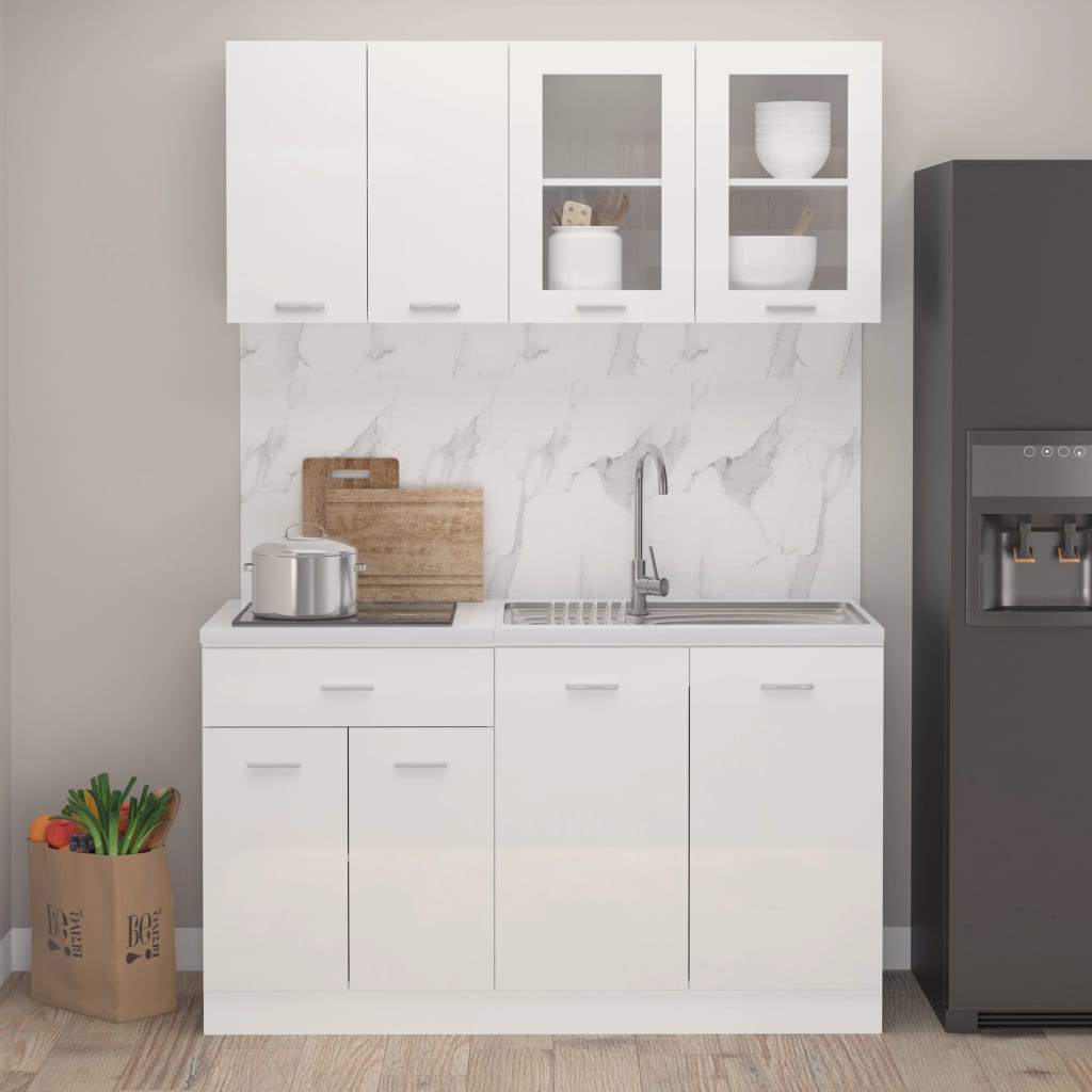 4-Tlg. Küchenschrank-Set Lyon Artisan-Eiche Holzwerkstoff