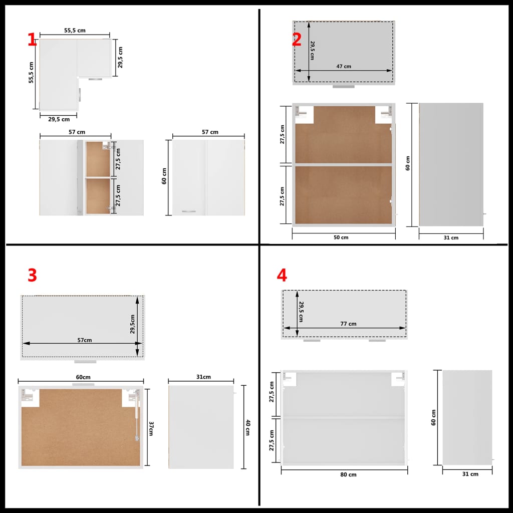 11-Tlg. Küchenzeile Lyon Holzwerkstoff