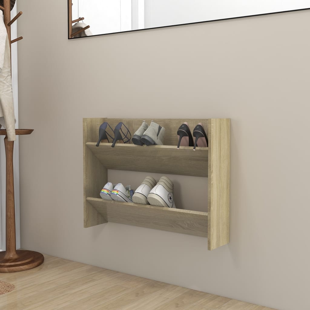 Wand-Schuhschrank Sonoma-Eiche 60X18X Holzwerkstoff Sonoma Eiche