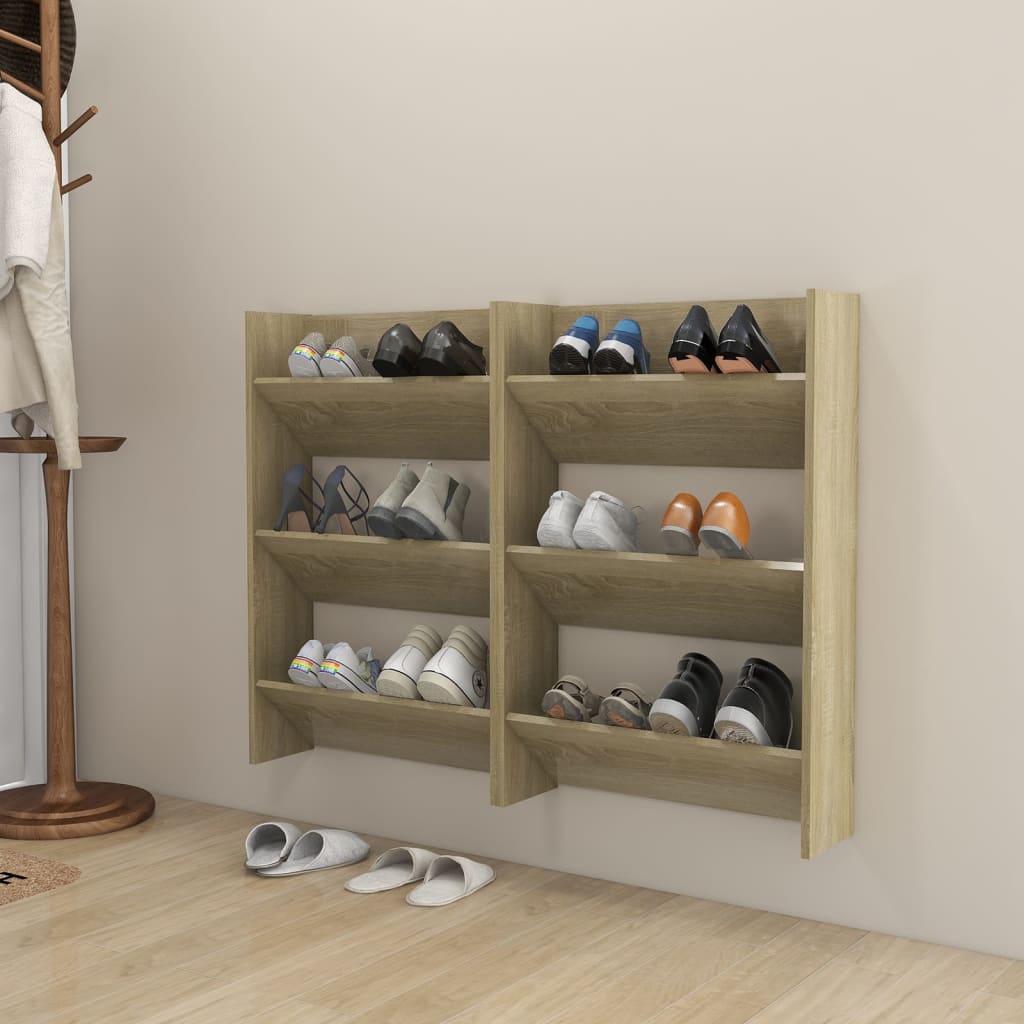 Wand-Schuhschrank Sonoma-Eiche 60X18X Holzwerkstoff Sonoma Eiche