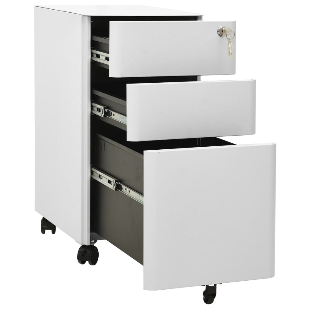 Aktenschrank Mit Rollen 30X45X59 Cm Stahl