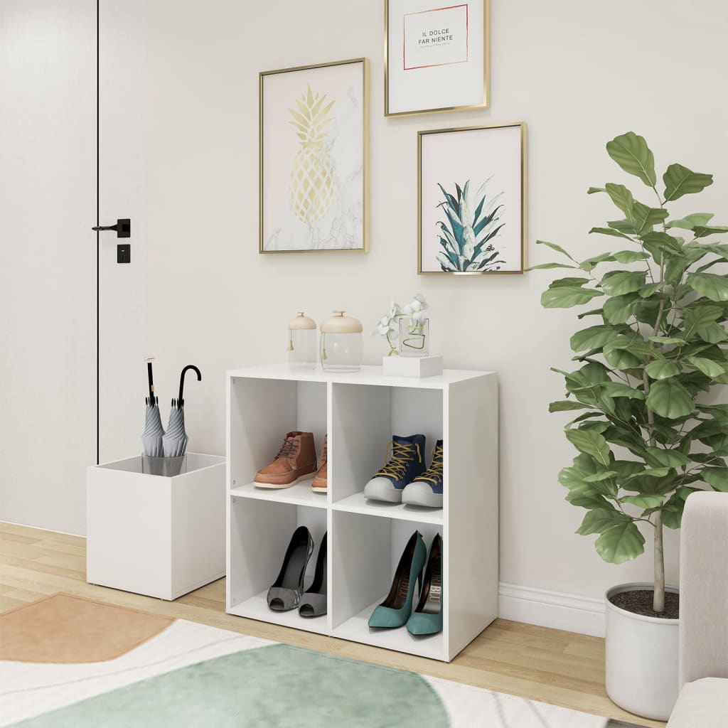 Flur-Schuhschrank Weiß Sonoma Eiche 105X35,5X70Cm Holzwerkstoff