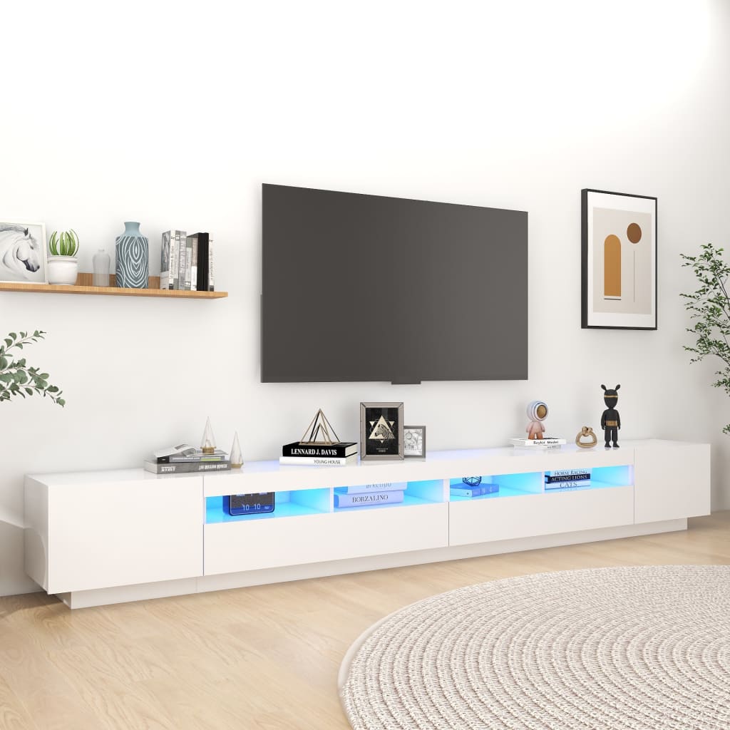 Tv-Schrank Mit Led-Leuchten Artisan-Eiche 300X35X40 Cm