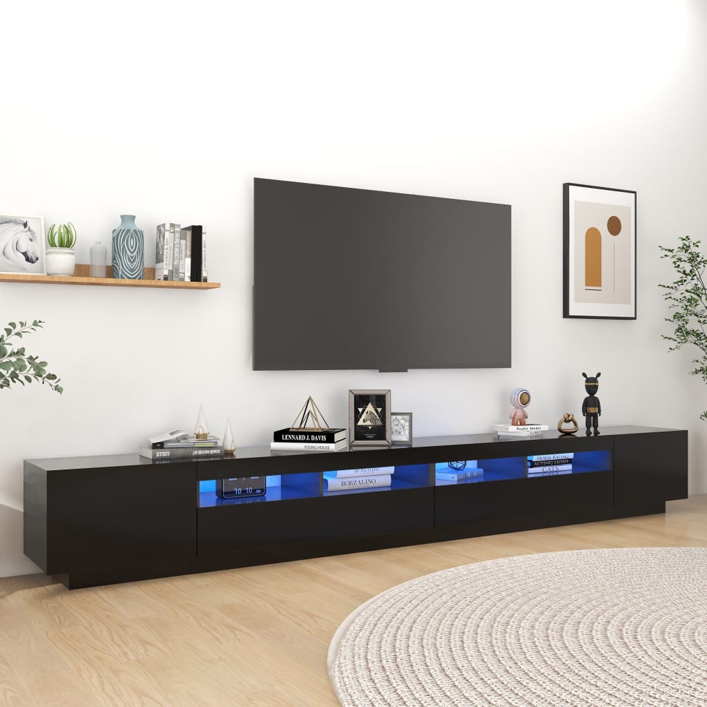 Tv-Schrank Mit Led-Leuchten Artisan-Eiche 300X35X40 Cm