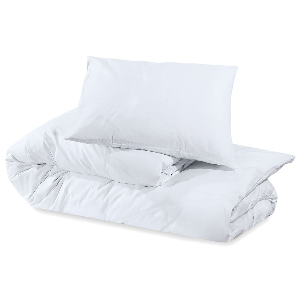 Bettwäsche-Set 200X220 Cm Leichte Mikrofaser Weiß