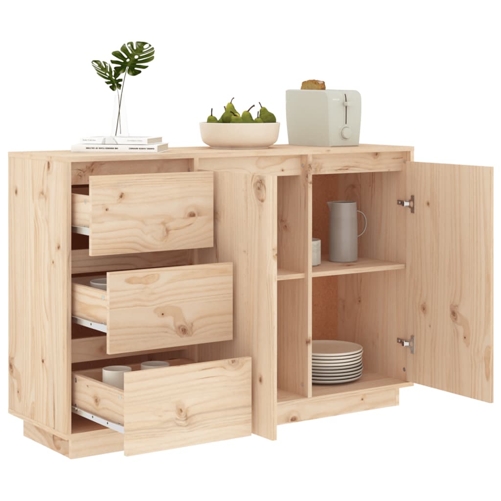 Sideboard 111X34X75 Cm Massivholz Kiefer