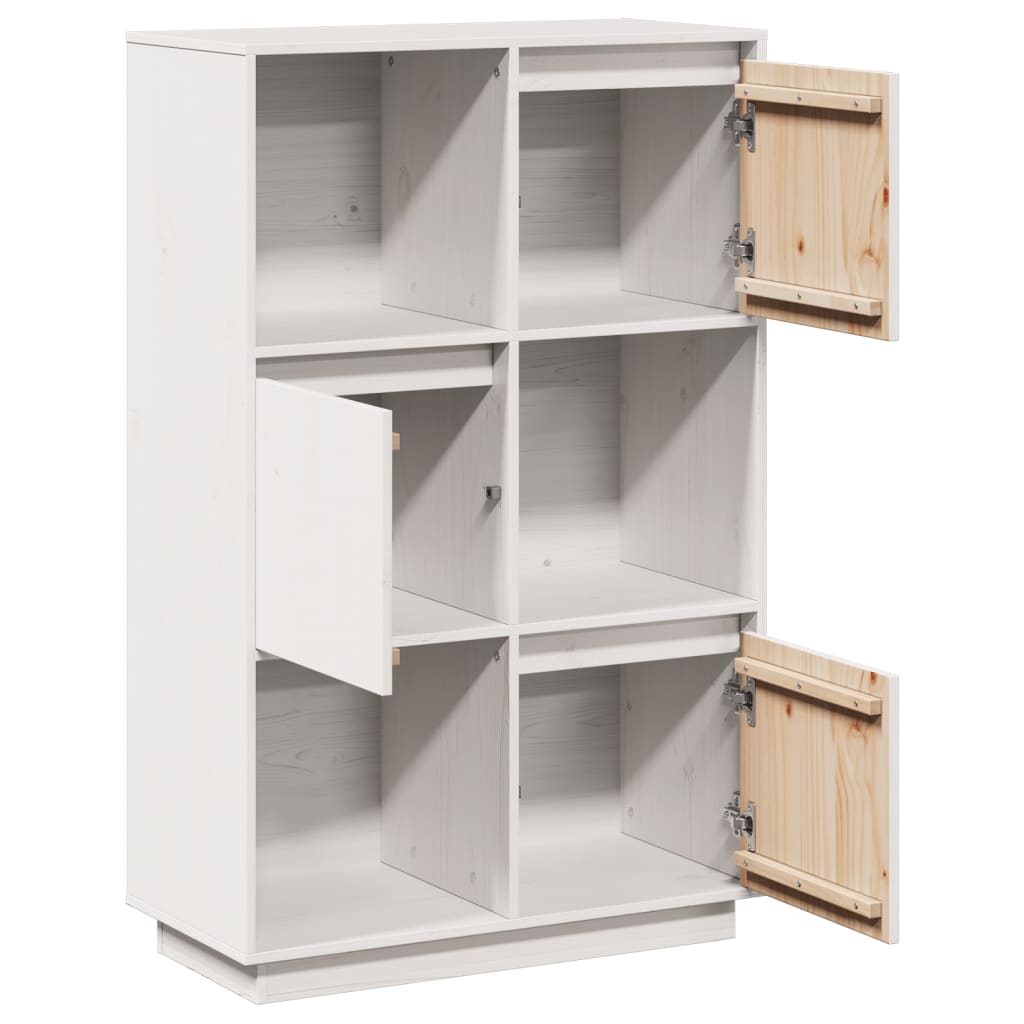 Highboard 74X35X117 Cm Massivholz Kiefer