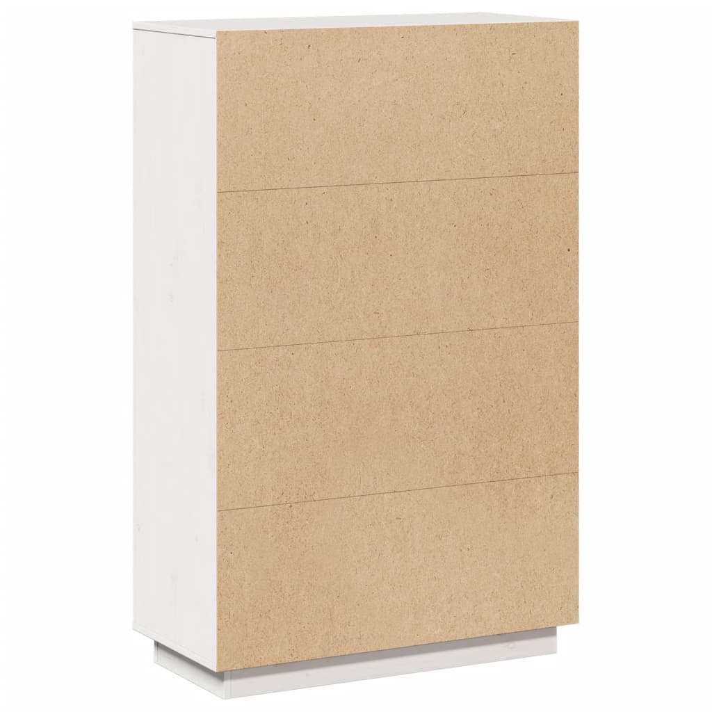 Highboard 74X35X117 Cm Massivholz Kiefer