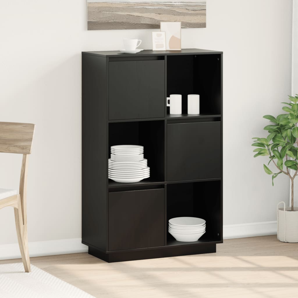 Highboard 74X35X117 Cm Massivholz Kiefer