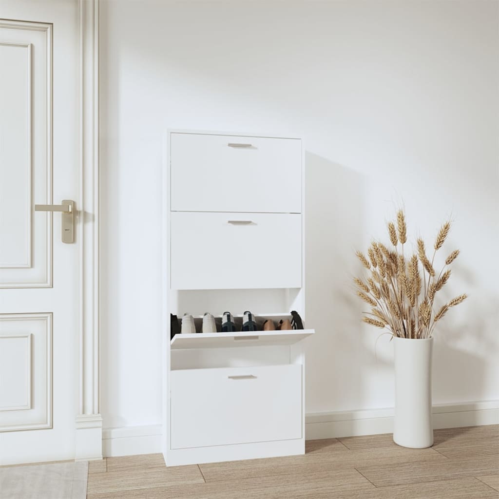 Schuhschrank Mit 5 Schuhkippern Holz
