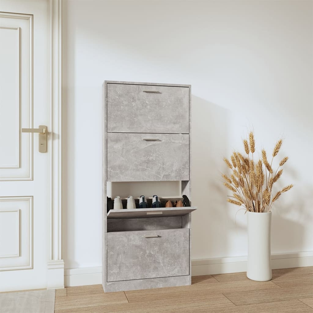 Schuhschrank Mit 5 Schuhkippern Holz