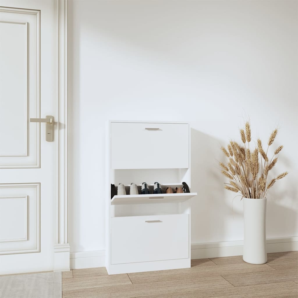 Schuhschrank Mit 5 Schuhkippern Holz