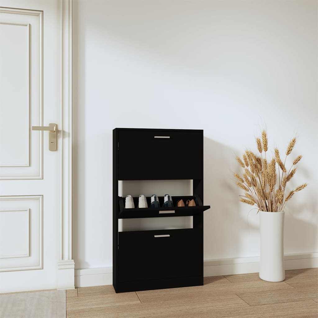 Schuhschrank Mit 5 Schuhkippern Holz
