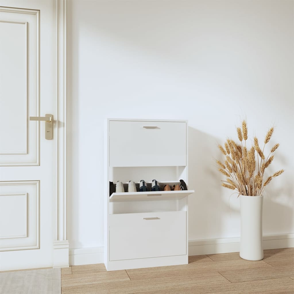 Schuhschrank Mit 5 Schuhkippern Holz
