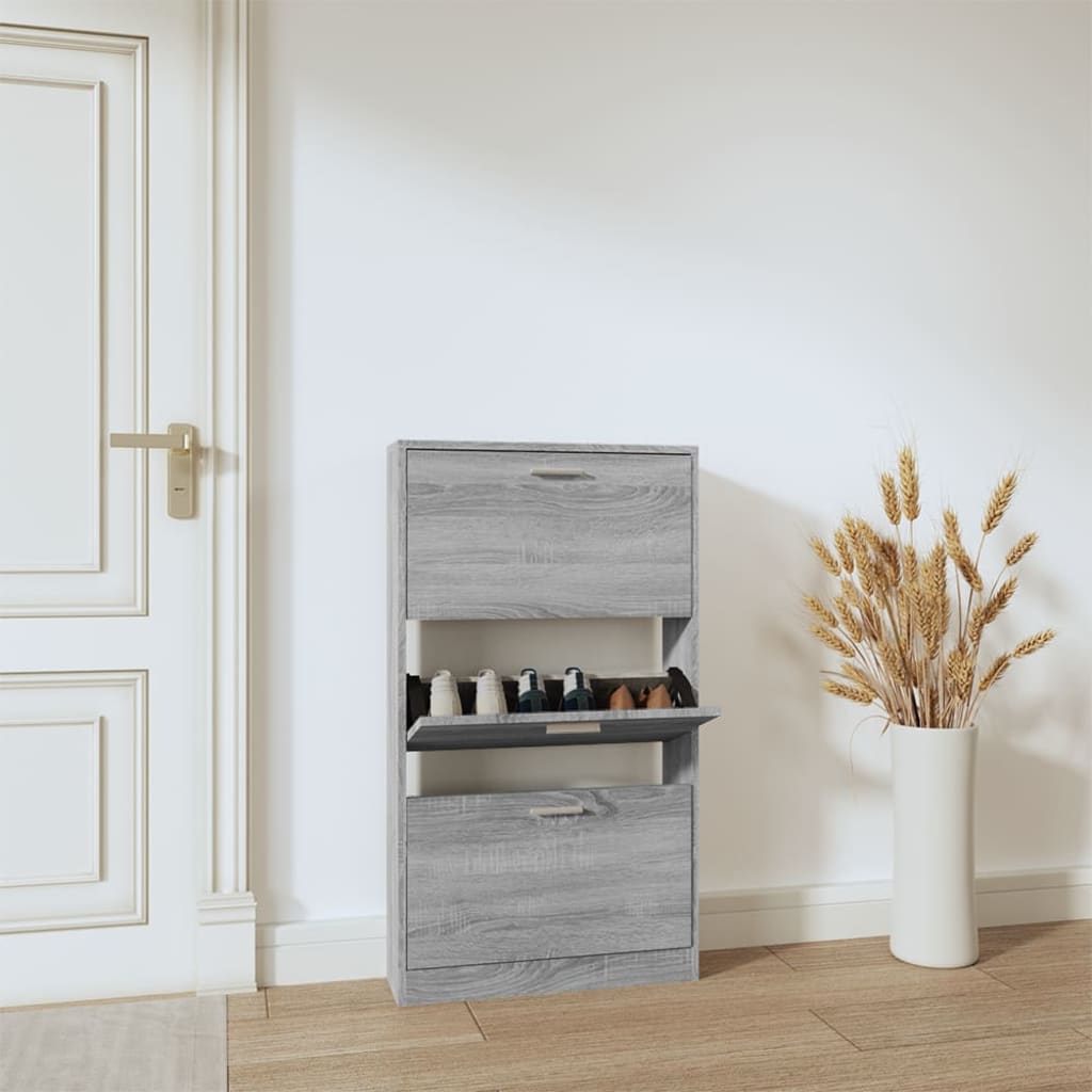 Schuhschrank Mit 5 Schuhkippern Holz