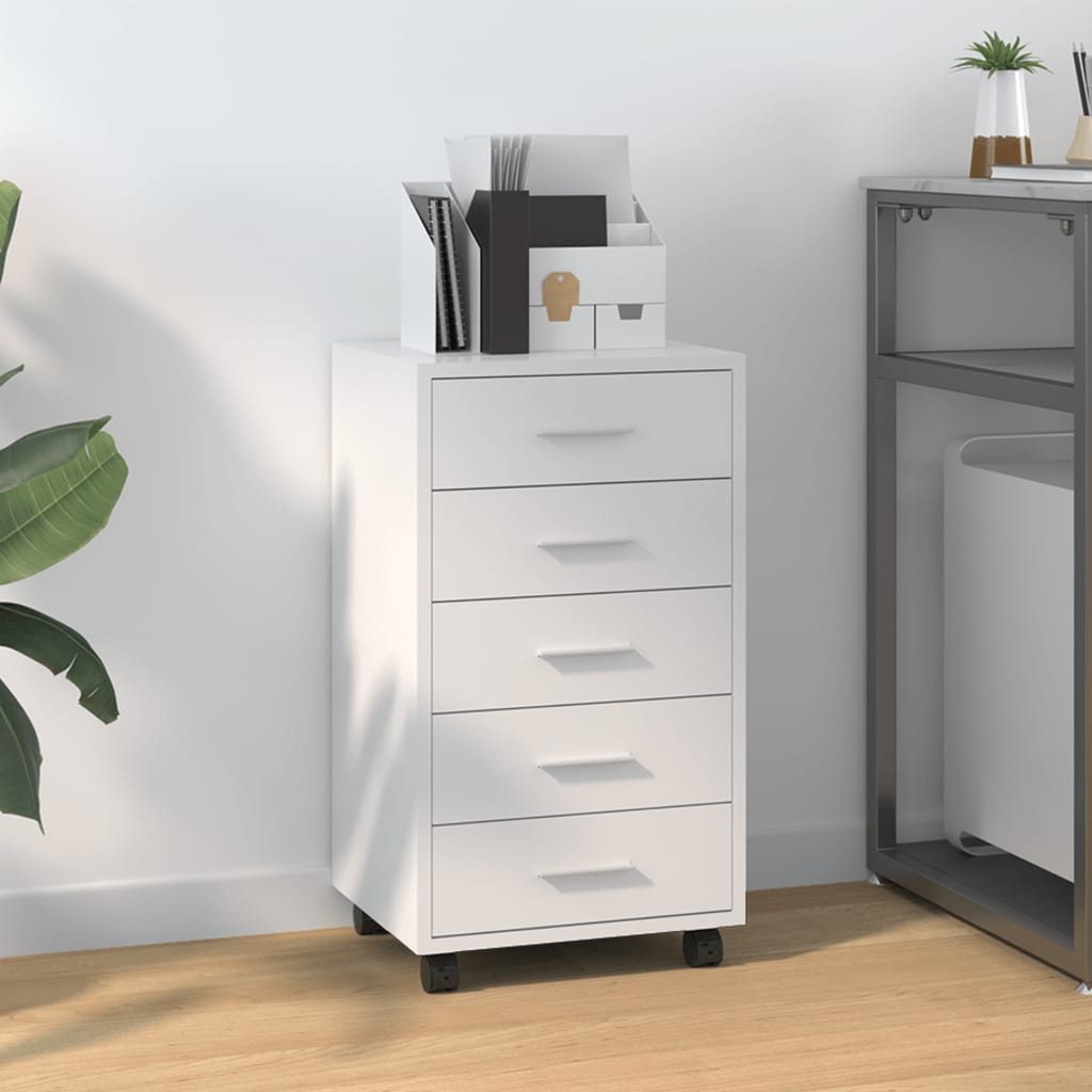 Schubladenschrank Mit Rollen Holzwerkstoff