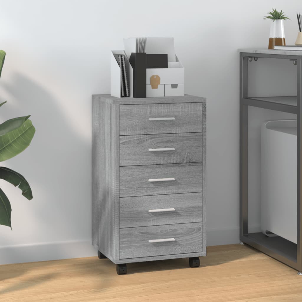 Schubladenschrank Mit Rollen Holzwerkstoff