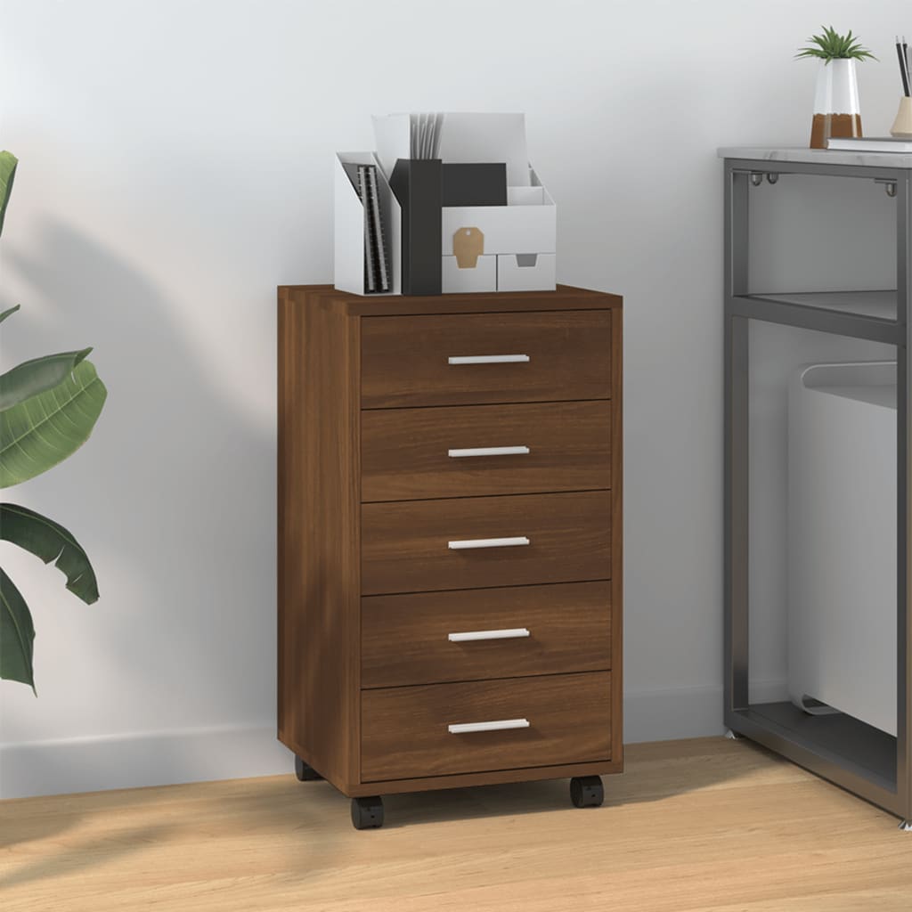 Schubladenschrank Mit Rollen Holzwerkstoff