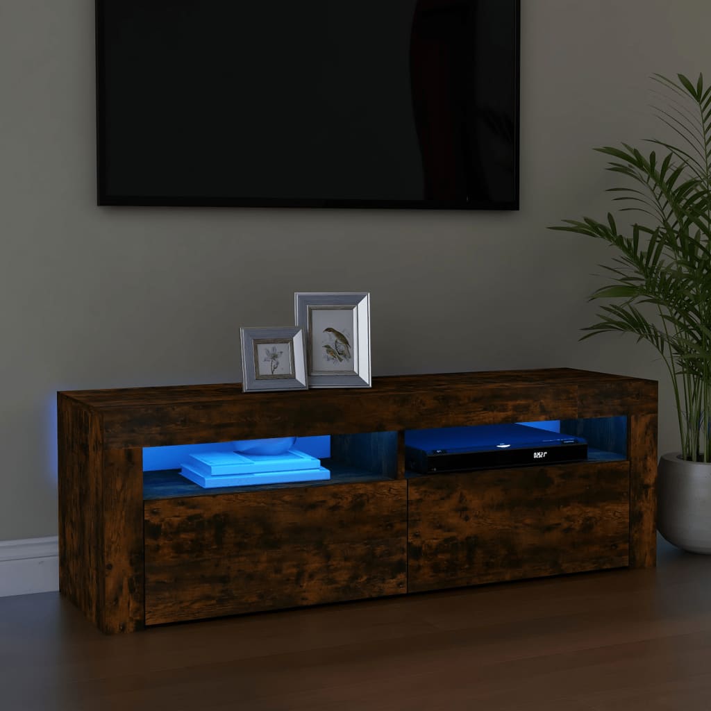 Tv-Schrank Mit Led Artisan-Eiche 120X35X40 Cm Holzwerkstoff