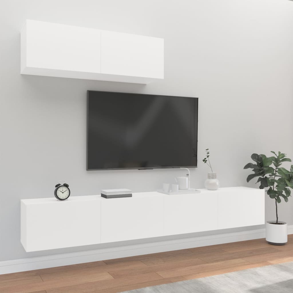 3-Tlg. Tv-Schrank-Set Wandmontage Artisan-Eiche Holzwerkstoff