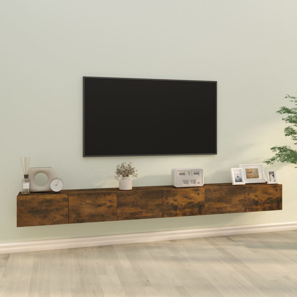 3-Tlg. Tv-Schrank-Set Wandmontage Artisan-Eiche Holzwerkstoff