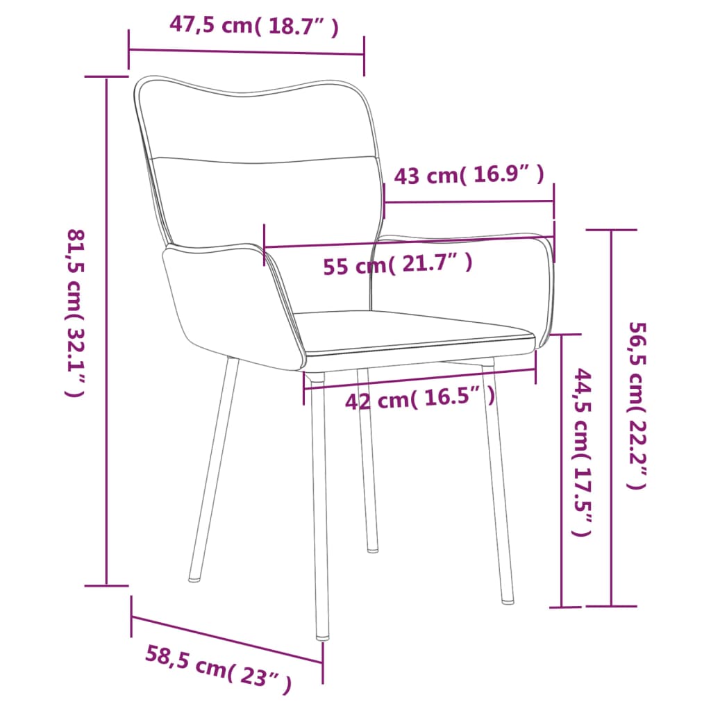 Esszimmerstühle 2 Stk. Samt