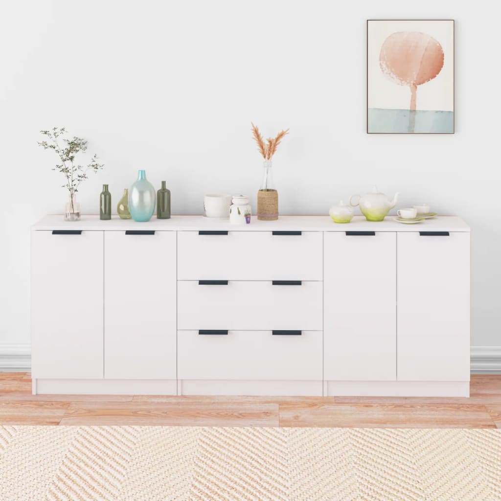 Sideboards 3 Stk. Artisan-Eiche 60X30X70 Cm Holzwerkstoff