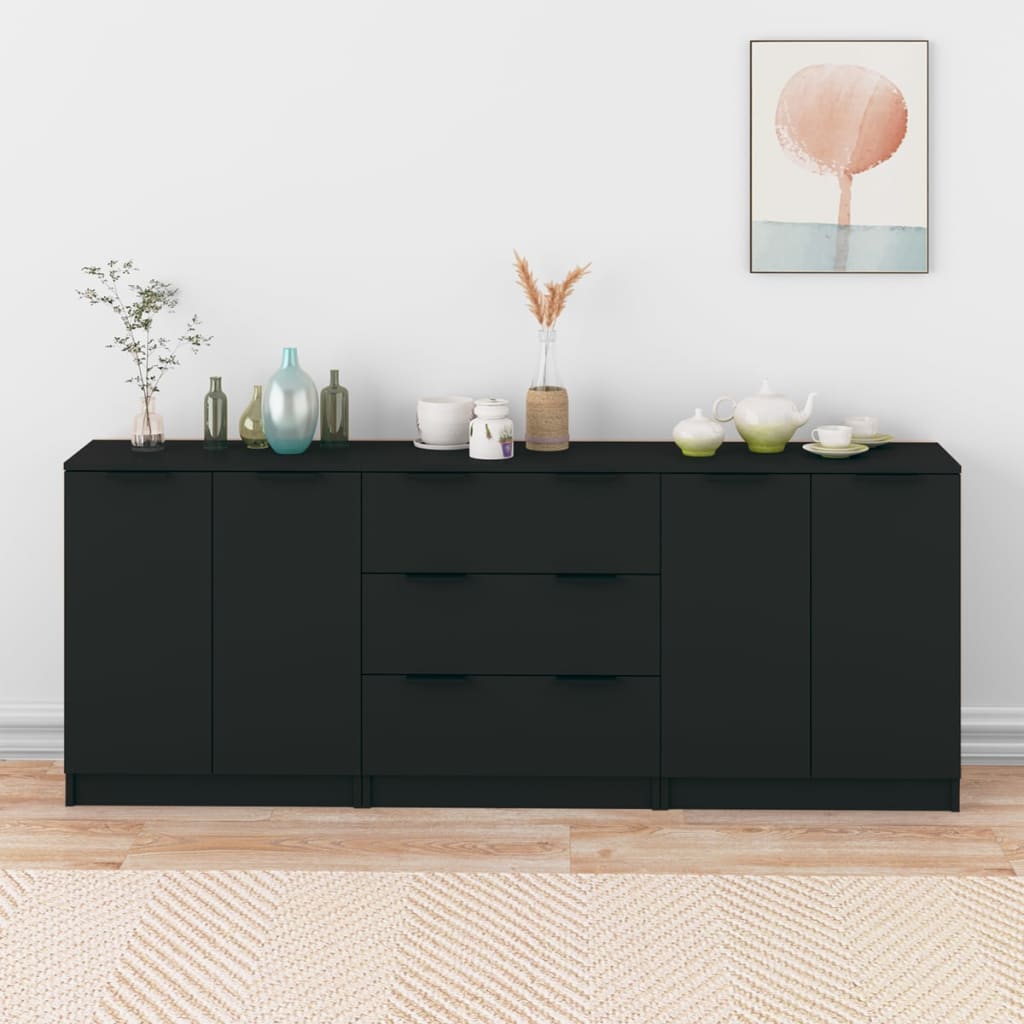 Sideboards 3 Stk. Artisan-Eiche 60X30X70 Cm Holzwerkstoff