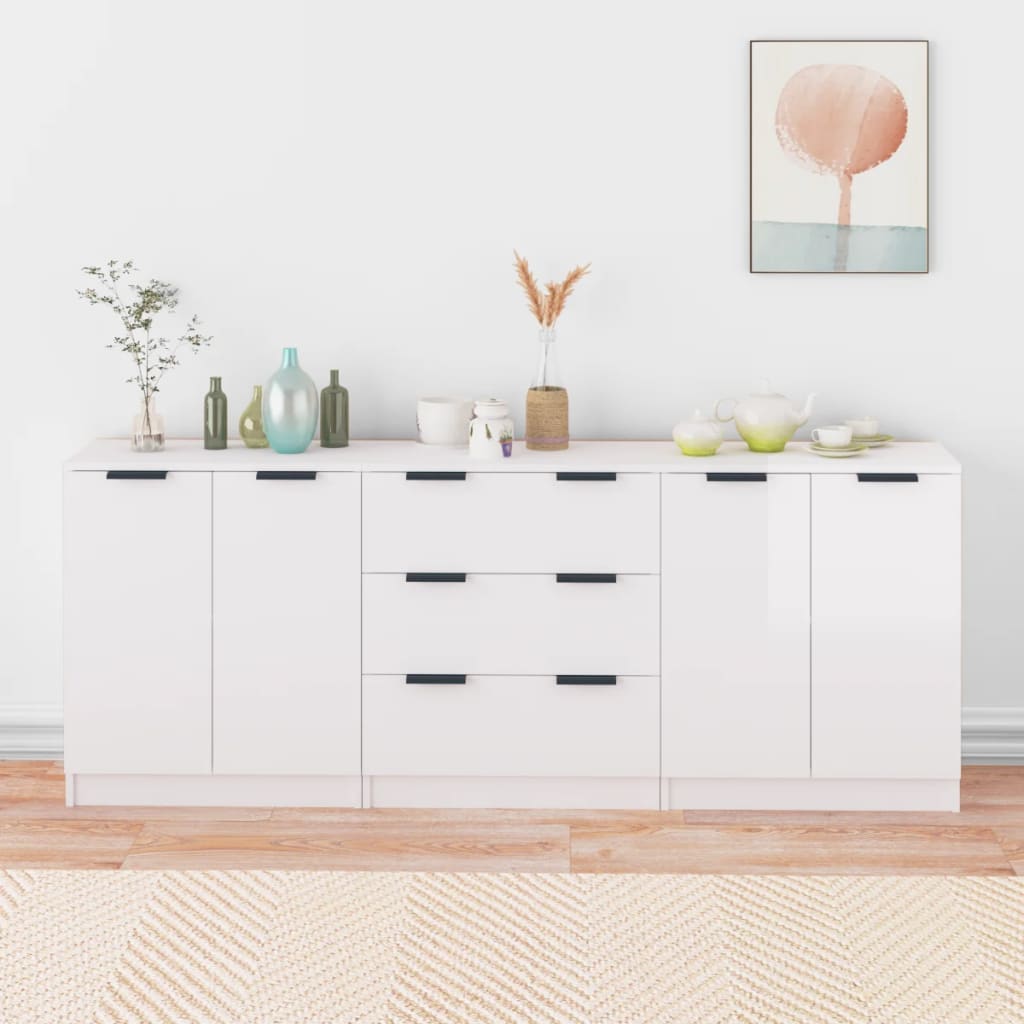 Sideboards 3 Stk. Artisan-Eiche 60X30X70 Cm Holzwerkstoff