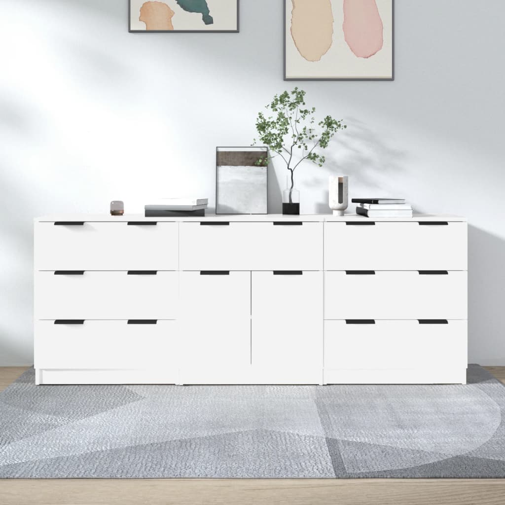 3-Tlg. Sideboard Holzwerkstoff