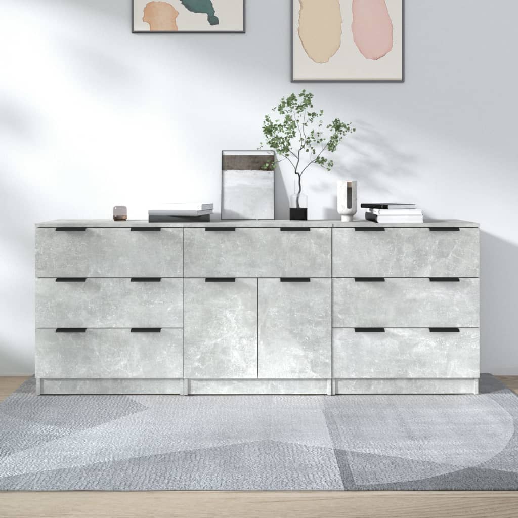 3-Tlg. Sideboard Holzwerkstoff