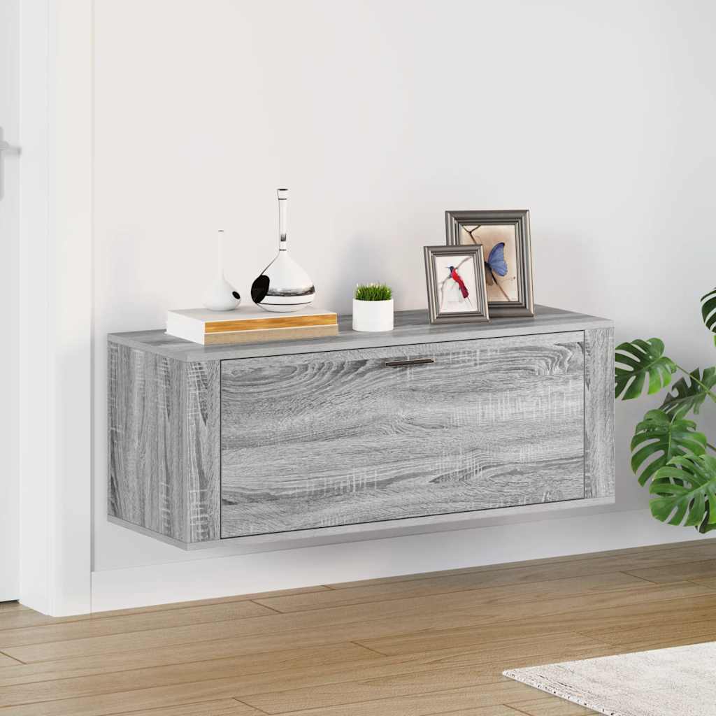 Wand-Schuhschrank Sonoma-Eiche 100X35X38 Cm Holzwerkstoff