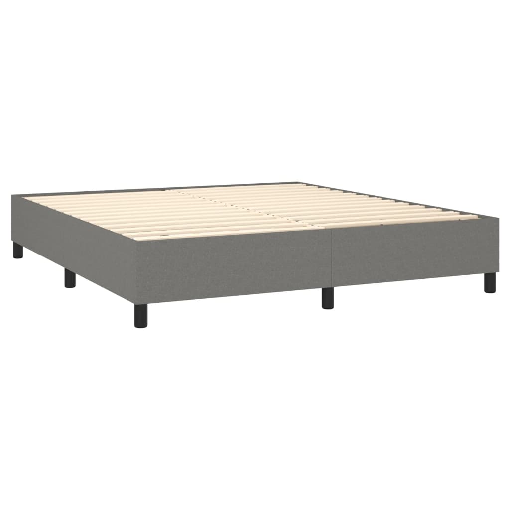 Boxspringbett Mit Matratze Stoff Dunkelgrau