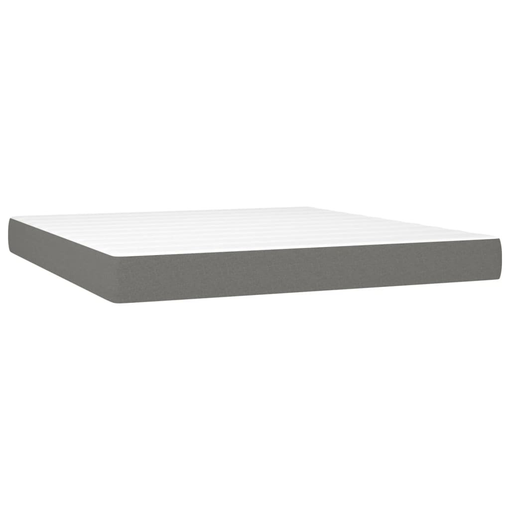 Boxspringbett Mit Matratze Stoff Dunkelgrau