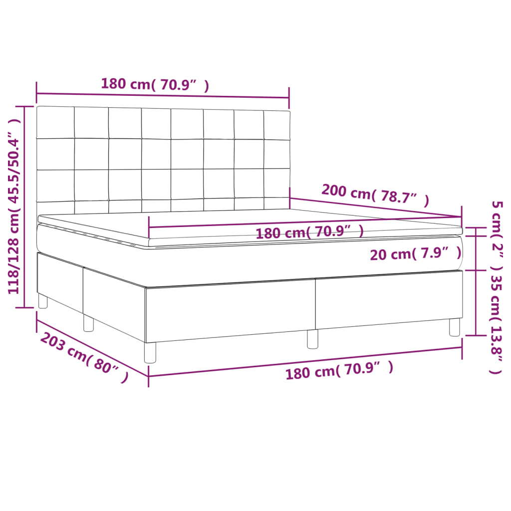 Boxspringbett Mit Matratze Stoff Dunkelgrau