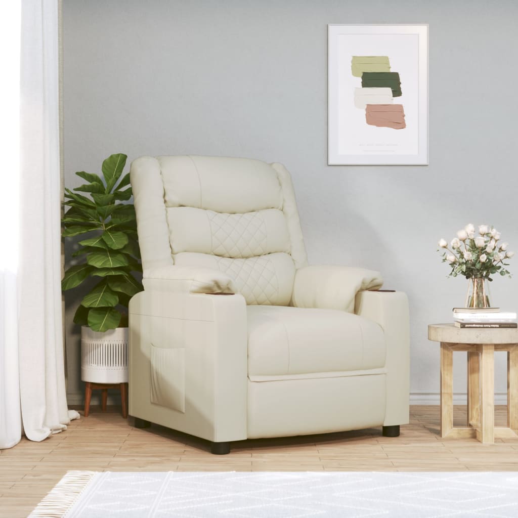 Massagesessel Elektrisch -Braun Kunstleder