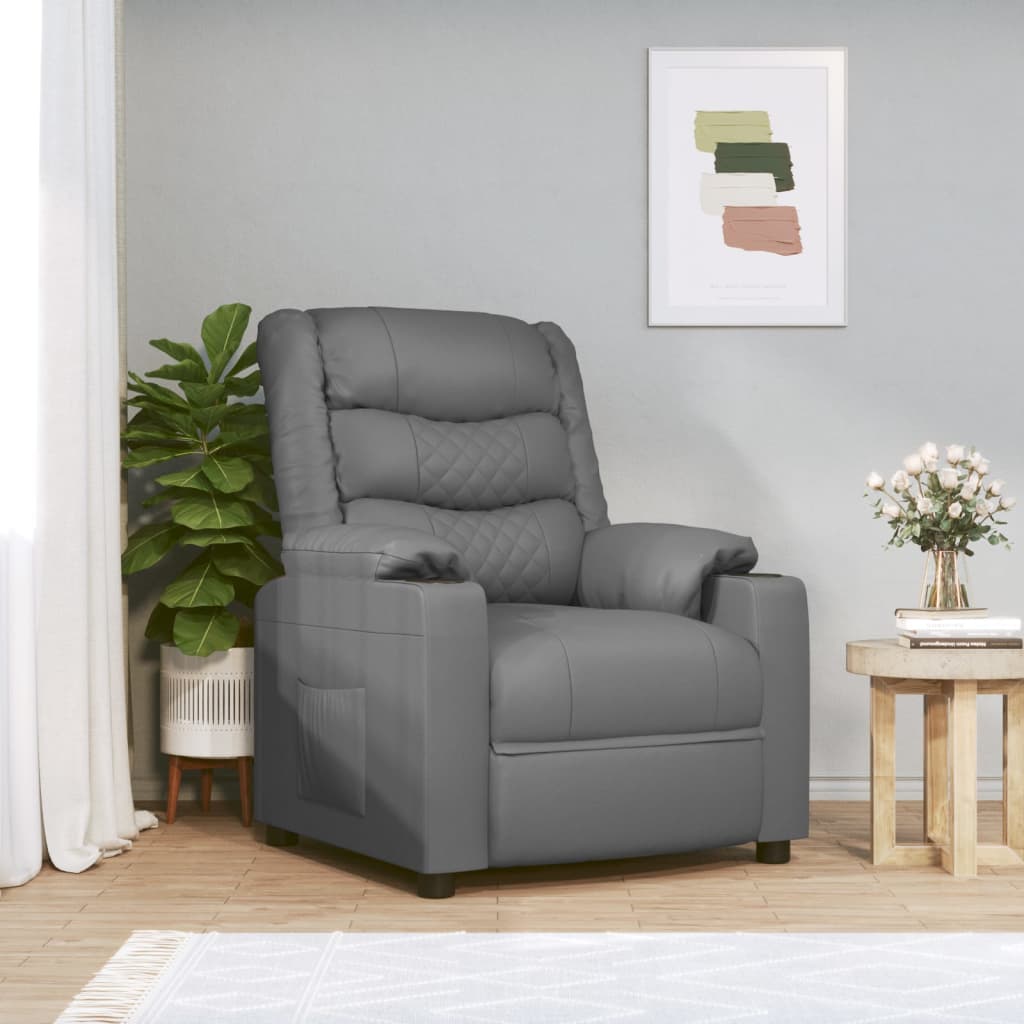 Massagesessel Elektrisch -Braun Kunstleder